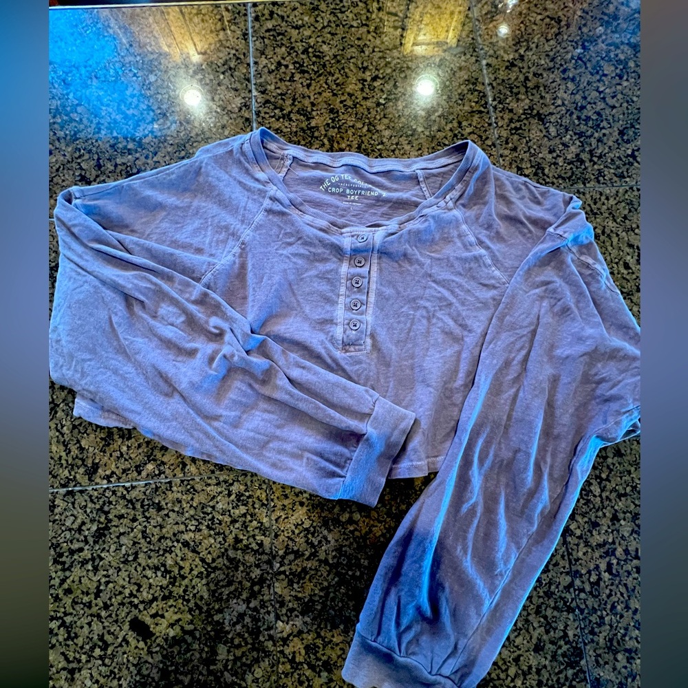 Crop top boyfriend tee